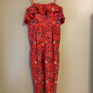 Strapless Floral Jumpsuit